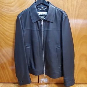 Burberry leather jacket / size 52